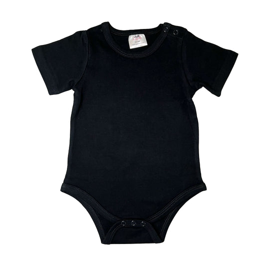 Baby Short Sleeve Bodysuit | Black