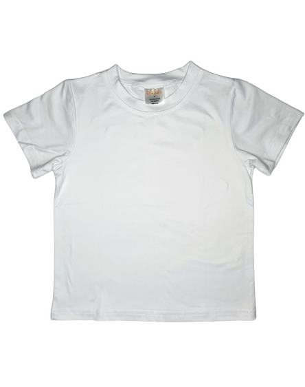 Sublimation Boys Short Sleeve Shirt | White