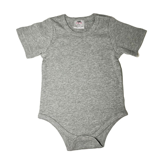 Baby Short Sleeve Bodysuit | Grey