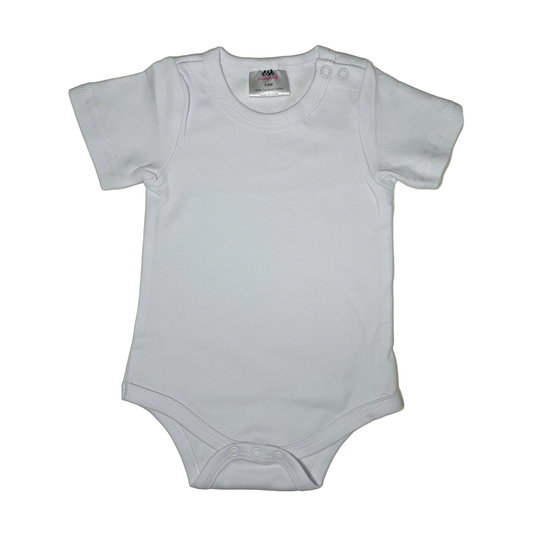 Baby Short Sleeve Bodysuit | White