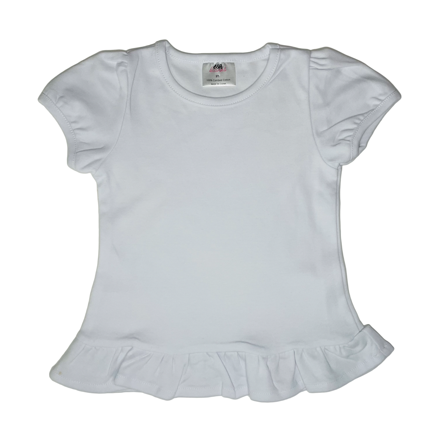 Ruffle Short Sleeve Shirt | White